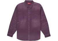 Supreme Worn Snap Painter Shirt Purple