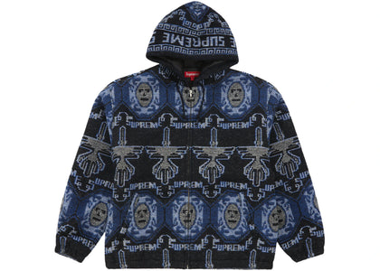 Supreme Woven Hooded Jacket Blue - apparel view 2