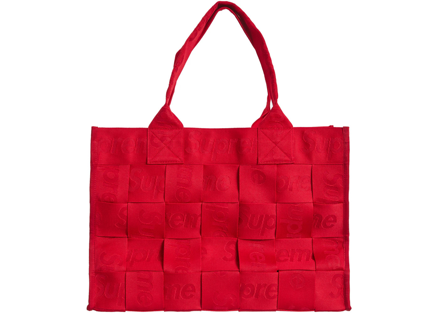 Supreme Woven Large Tote Bag Red - vue secondaire B