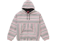 Supreme Woven Stripe Hooded Jacket Pink