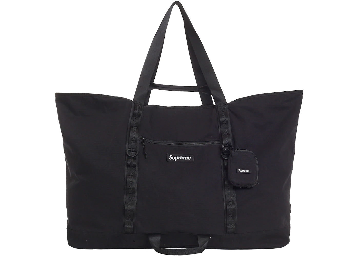 Supreme X-Large Tote Bag + Utility Pouch Black - vue secondaire A