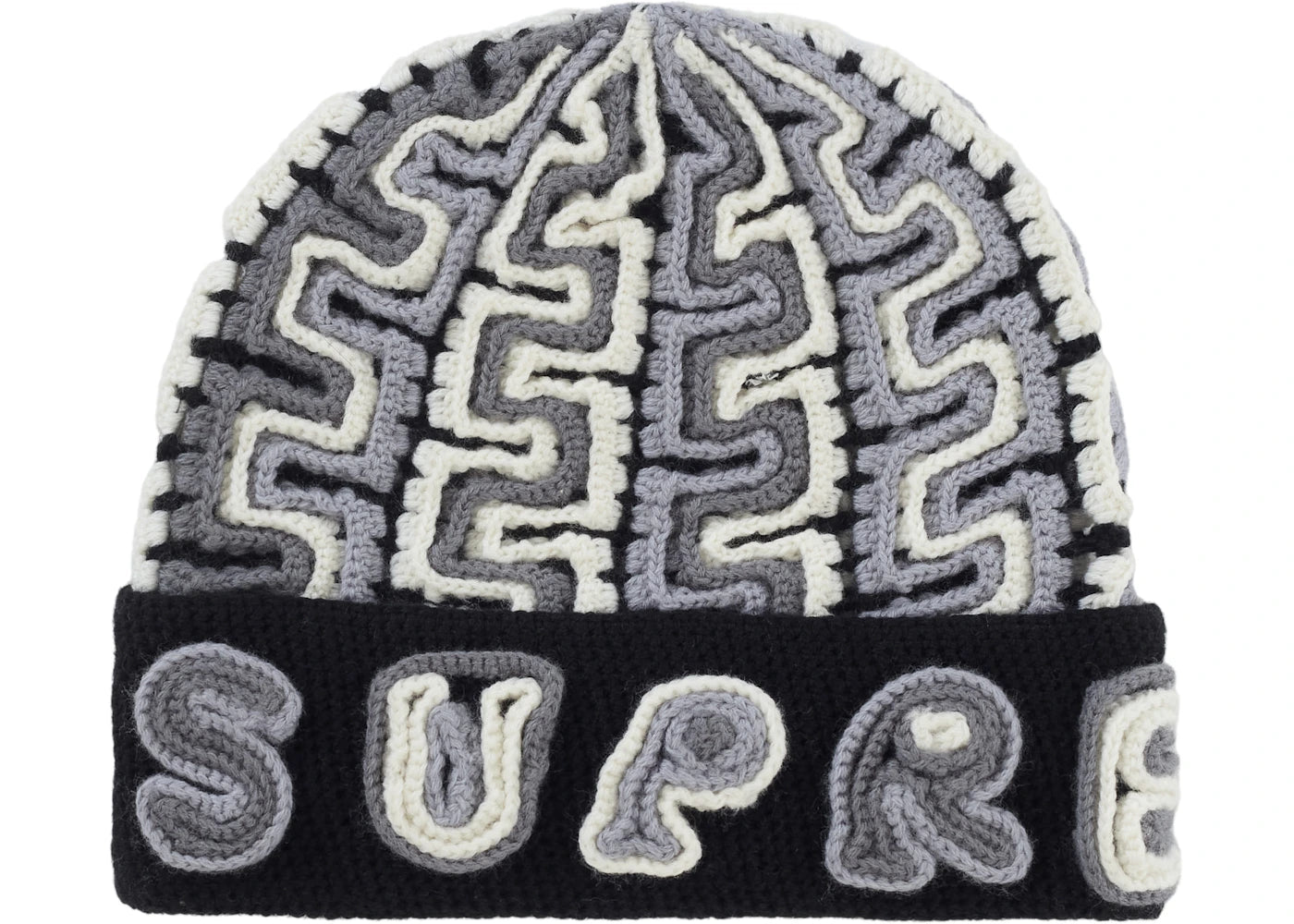 Supreme Yarn Applique Beanie Black - vue secondaire A