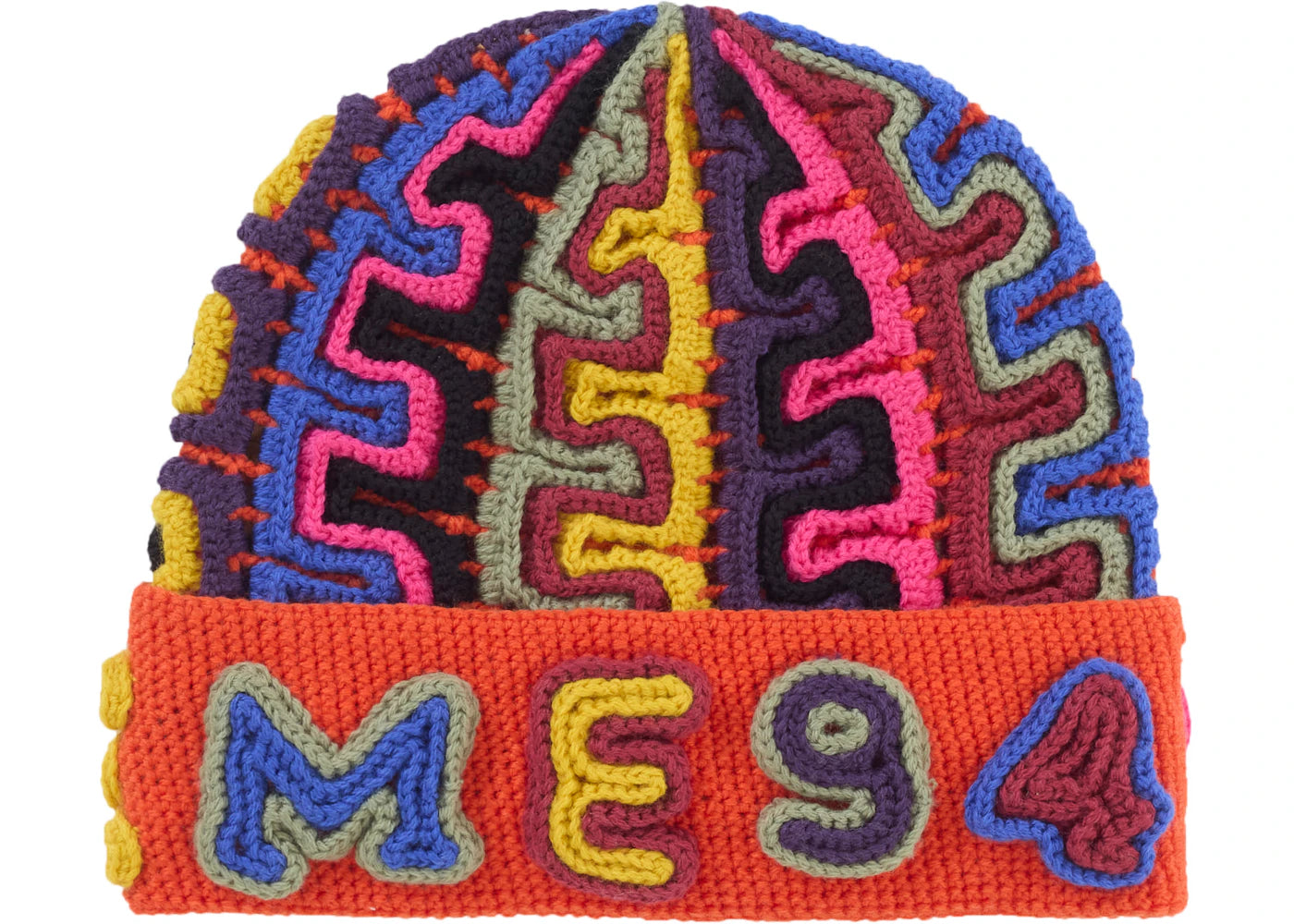 Supreme Yarn Applique Beanie Red - vue secondaire B