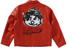 Supreme Yohji Yamamoto Leather Work Jacket Orange