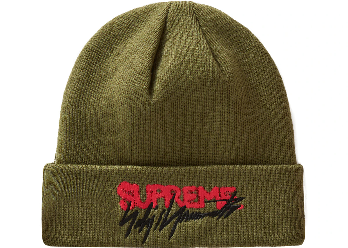Supreme Yohji Yamamoto New Era Beanie Olive - vue 360