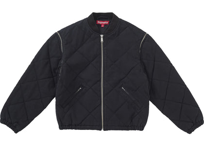 Supreme Zip-Off Sleeve Quilted Bomber Jacket Black sneakers - authentic Supreme shoes