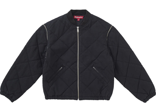 Supreme Zip-Off Sleeve Quilted Bomber Jacket Black sneakers - authentic Supreme shoes