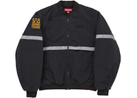 Supreme Zip-Off Sleeve Reflective Stripe Jacket Black