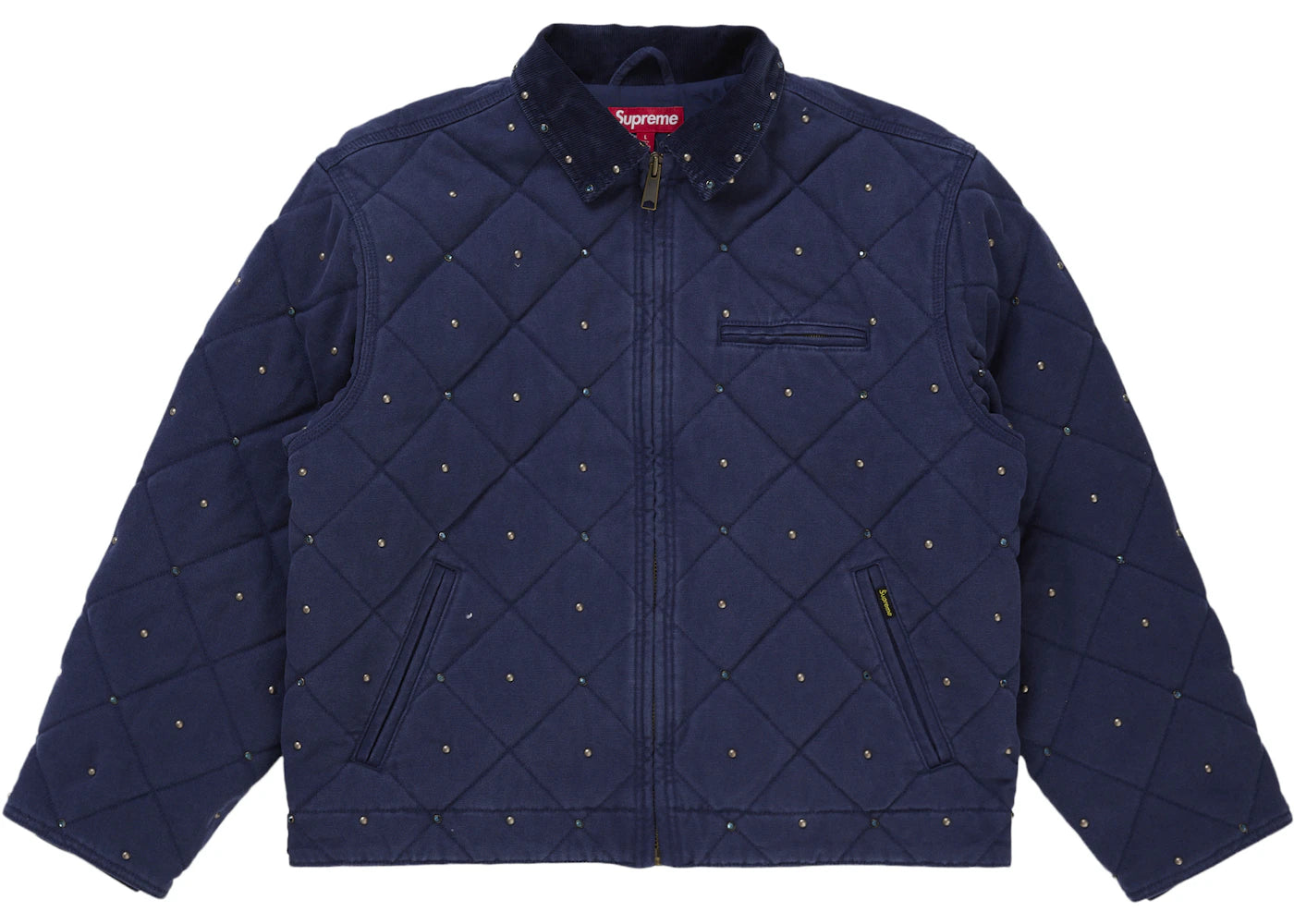 Supreme b.b. Simon Quilted Work Jacket Navy - vue 360
