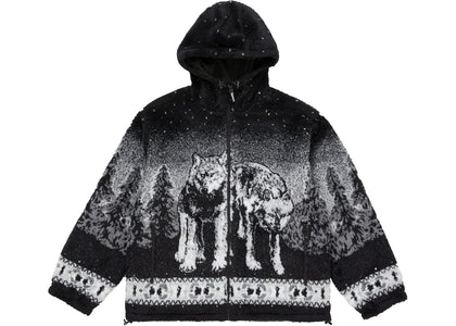 Supreme b.b. Simon Reversible Hooded Fleece Jacket Black - apparel view 2