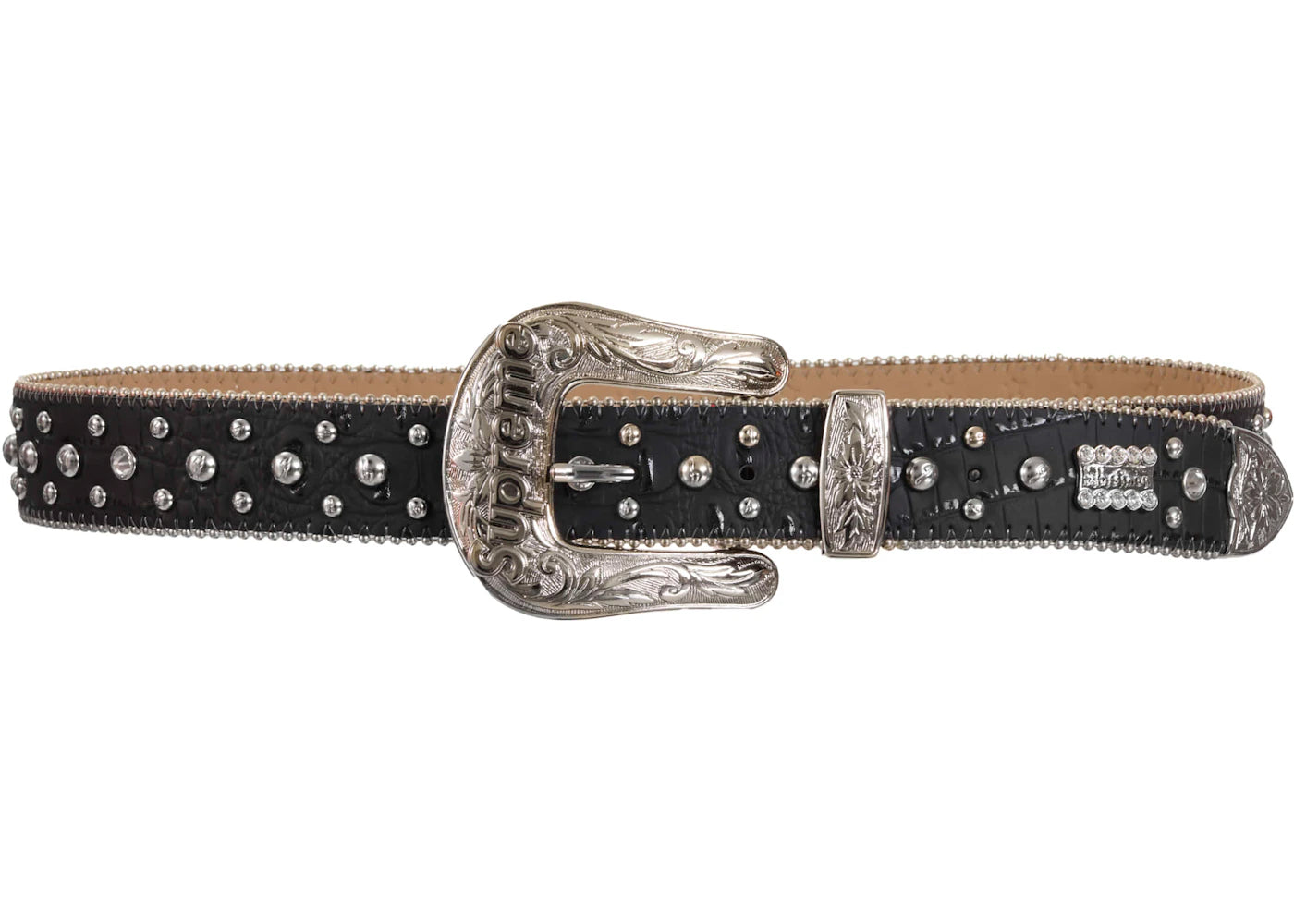 Supreme b.b. Simon Studded Ranger Belt Black - vue secondaire A