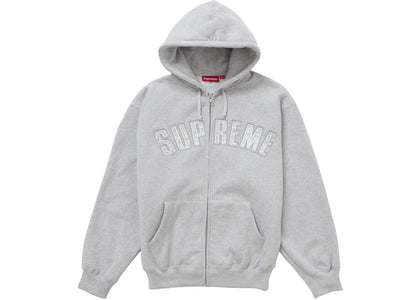 Supreme b.b. Simon Zip Up Hooded Sweatshirt Heather Grey - authentic Supreme apparel