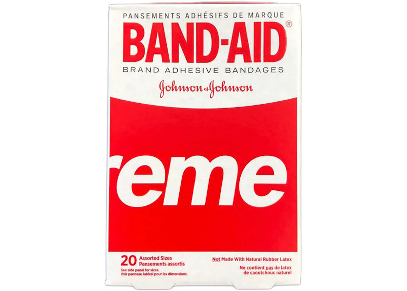 Supreme x Band Aid Adhesive Bandages (Box of 20) Red - vue secondaire B