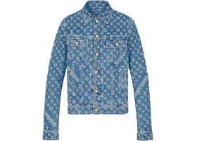 Supreme x Louis Vuitton Jacquard Denim Trucker Jacket Blue