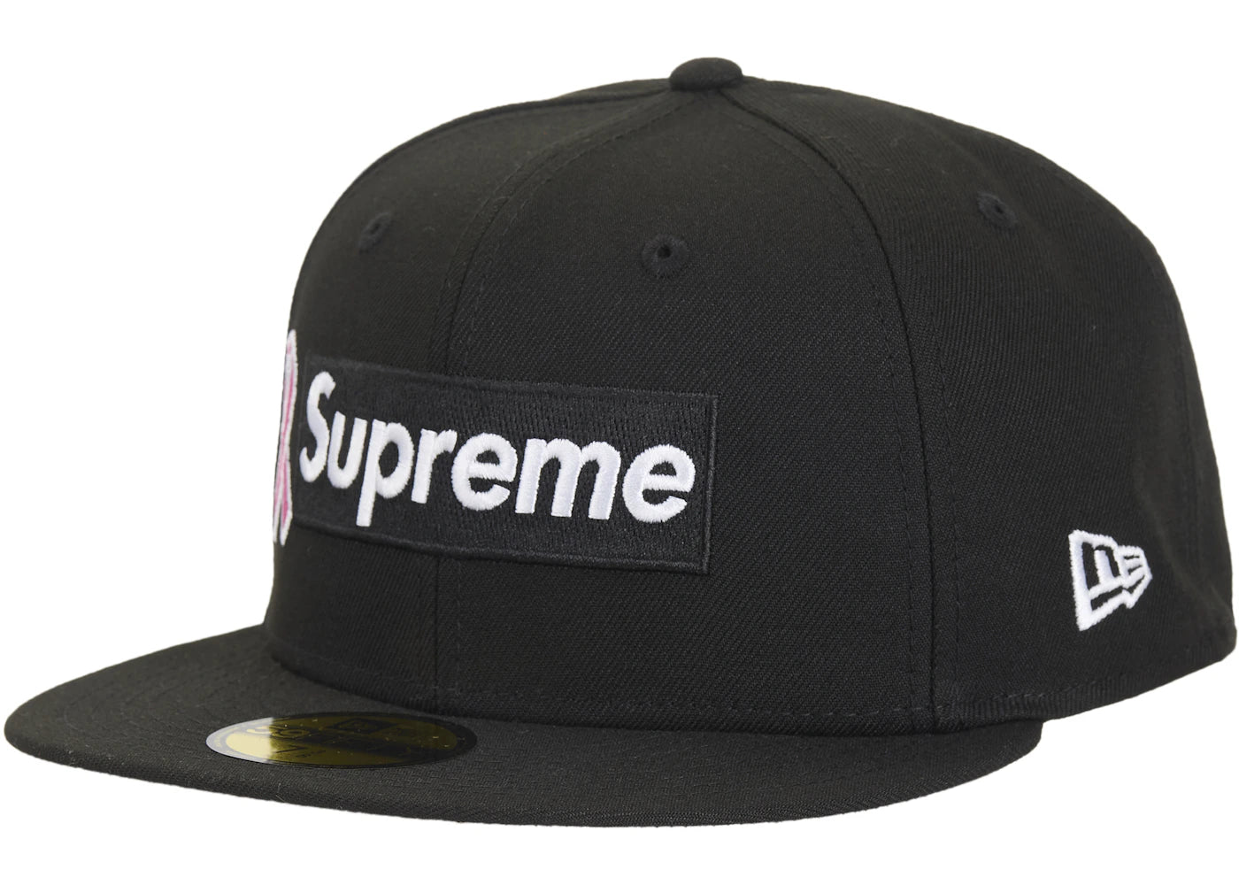 Supreme x New Era Breast Cancer Awareness Box Logo Fitted Hat Black - vue 360