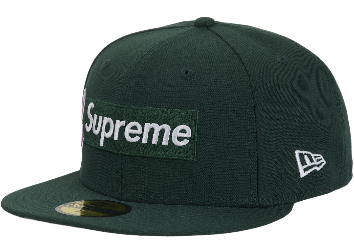 Supreme x New Era Breast Cancer Awareness Box Logo Fitted Hat Green - vue secondaire A