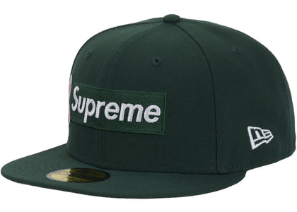 Supreme x New Era Breast Cancer Awareness Box Logo Fitted Hat Green - product view 2