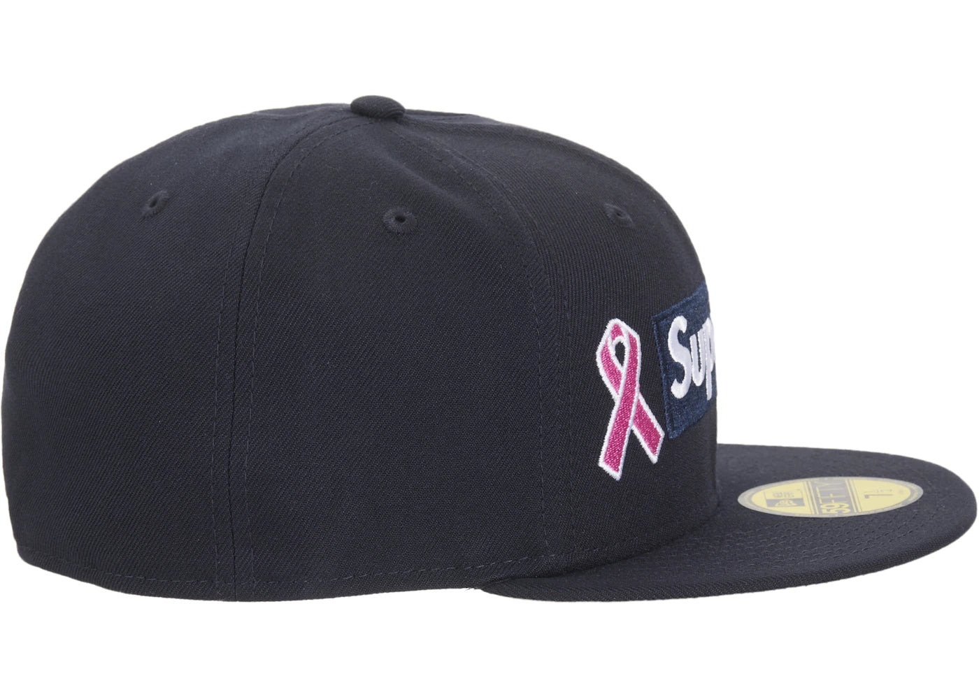 Supreme x New Era Breast Cancer Awareness Box Logo Fitted Hat Navy - vue secondaire B