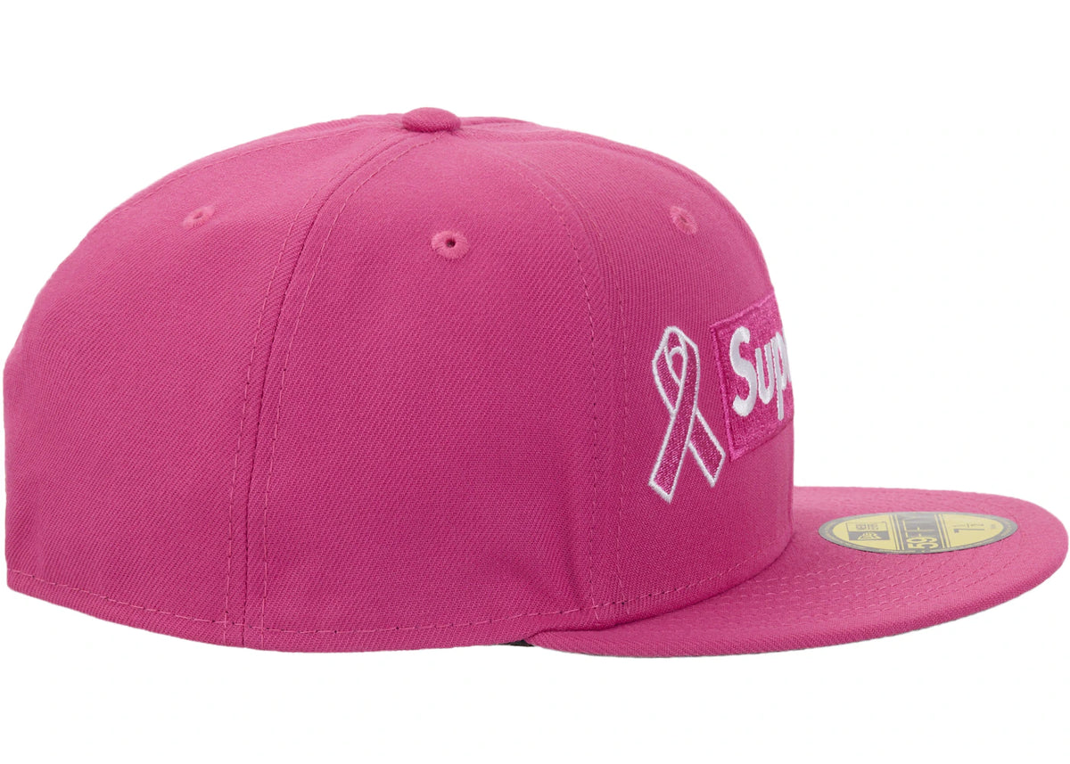 Supreme x New Era Breast Cancer Awareness Box Logo Fitted Hat Pink - vue secondaire A