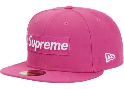 Supreme x New Era Breast Cancer Awareness Box Logo Fitted Hat Pink - authentic Supreme product