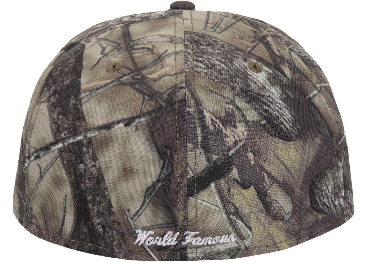 Supreme x New Era Breast Cancer Awareness Box Logo Fitted Hat Woodland Camo - vue secondaire B