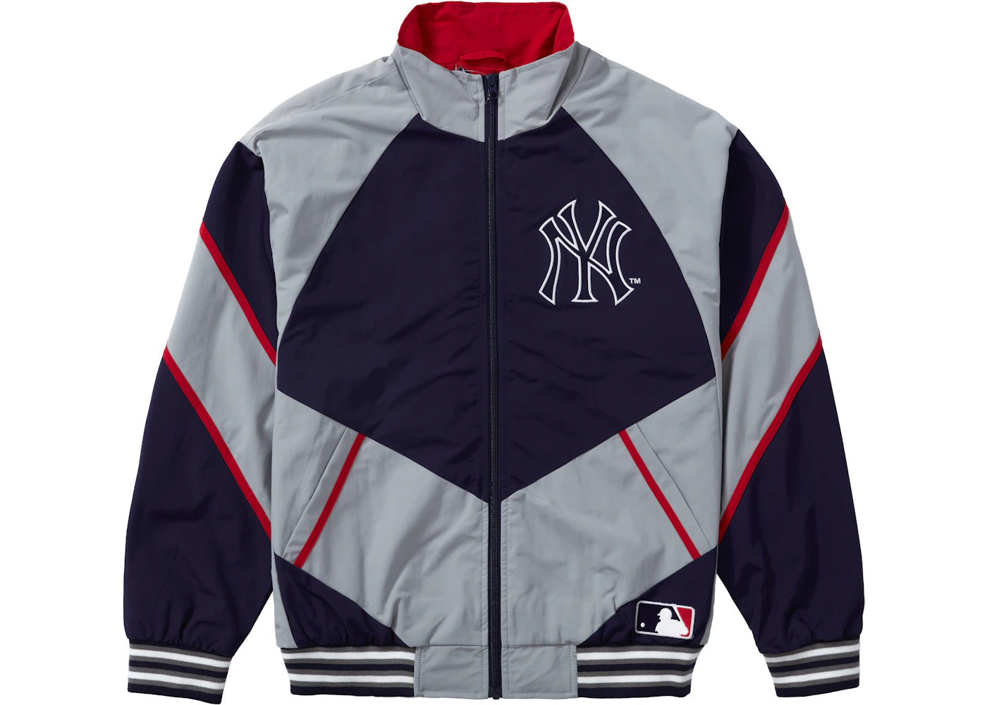Supreme x New York Yankees Track Jacket Navy - vue 360