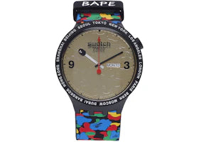 Swatch x Bape Black Camo - vue 360