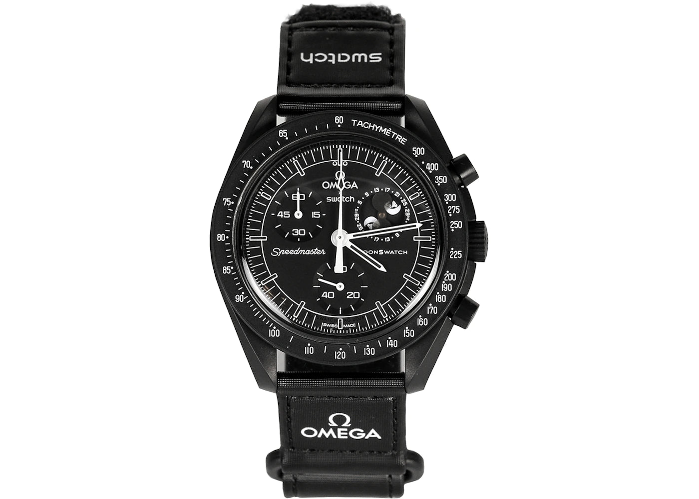 Swatch x Omega Bioceramic Moonswatch Mission To Moonphase Snoopy - vue secondaire B