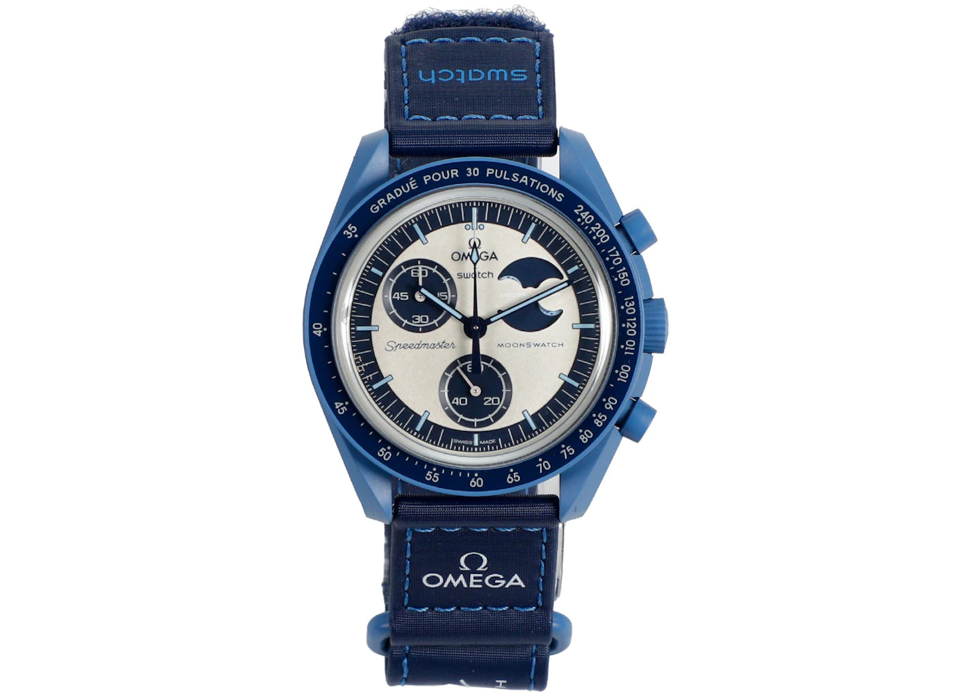 Swatch x Omega Bioceramic Moonswatch Mission to the Super Blue Moonphase SO33N700