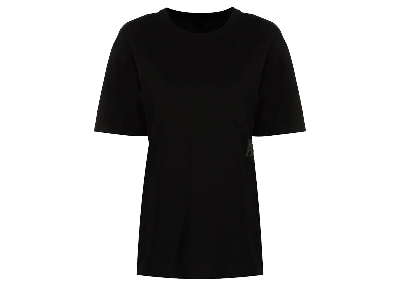 T by Alexander Wang Essential Jersey Puff Logo Shrunk Tee Black - vue secondaire A