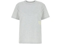 T by Alexander Wang Essential SS Puff Logo & Bound Neck Tee Heather Grey