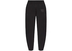 T by Alexander Wang Essential Terry Classic Puff Paint Logo Sweatpant Black