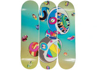 Takashi Murakami ComplexCon Sharp Tooth Bear Skateboard  Deck (Set of 3) Multi