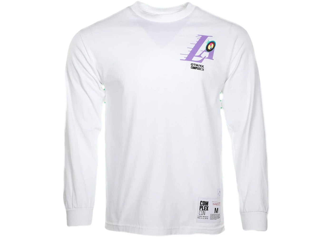 Takashi Murakami ComplexCon x LA Lakers M&N Triangle L/S Tee White - vue secondaire A