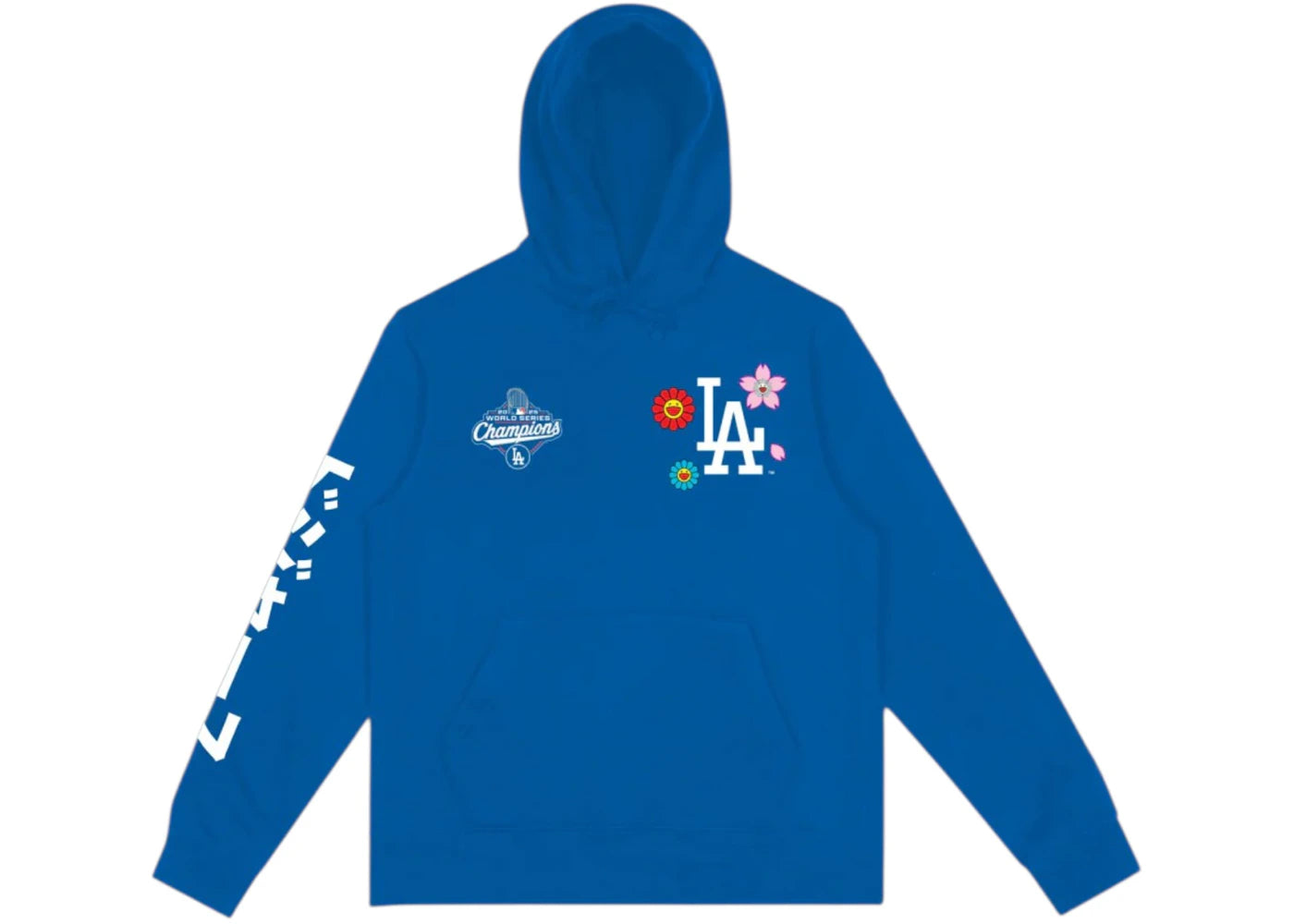 Takashi Murakami Fanatics x Los Angeles Dodgers World Series 2025 Champs Hoodie Blue - vue secondaire A