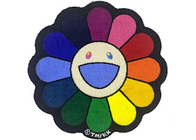 Takashi Murakami Flower Floor Mat Rug Rainbow/Ecru Beige - vue 360