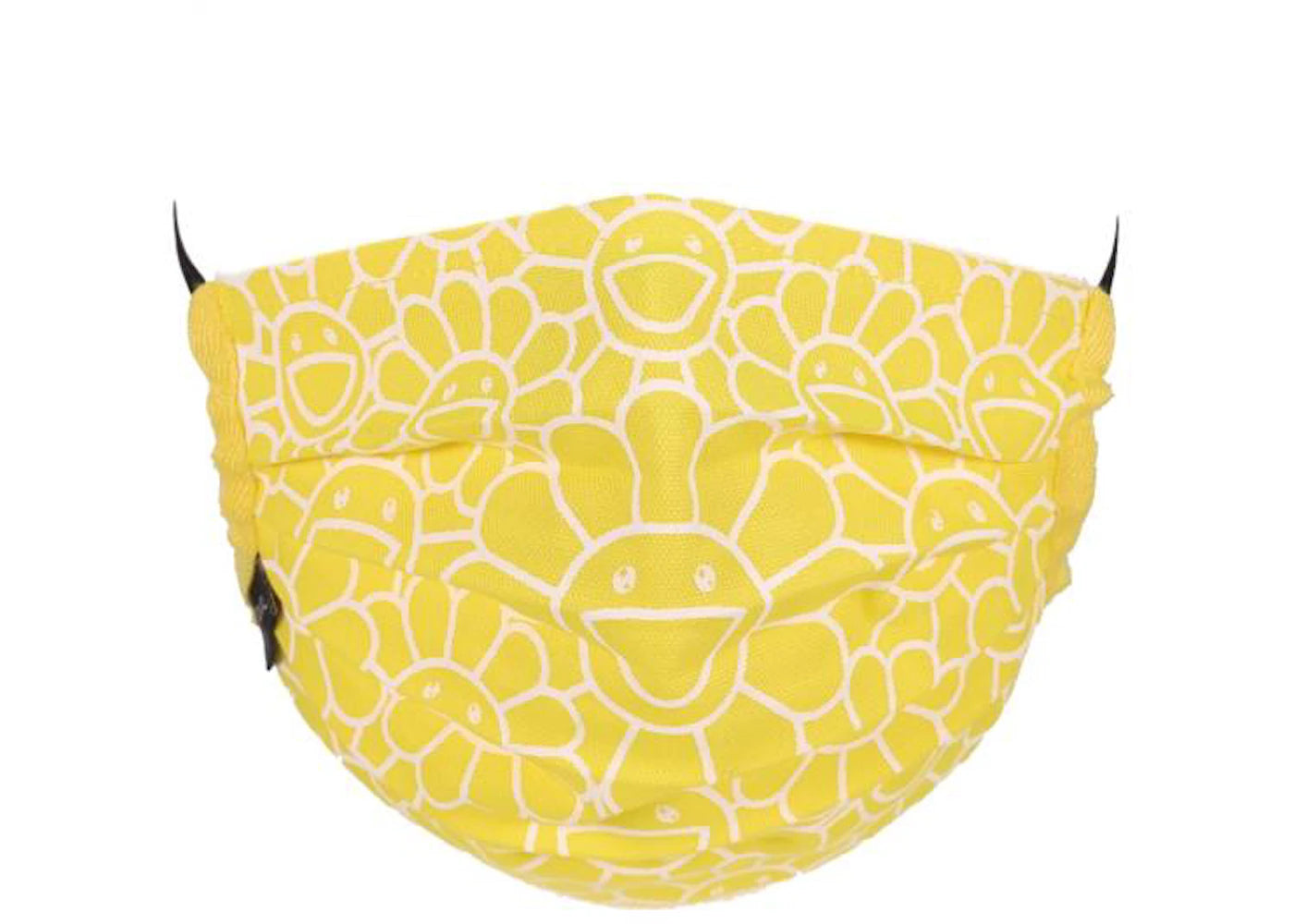 Takashi Murakami Flower Pattern Face Mask Lemon Yellow/White - vue secondaire A