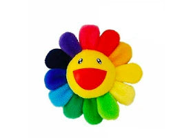 Takashi Murakami Flower Plush Pin Rainbow/Yellow - vue 360