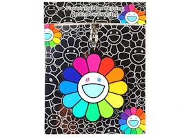 Takashi Murakami Flower Rubber Keyring Rainbow/ White - vue 360