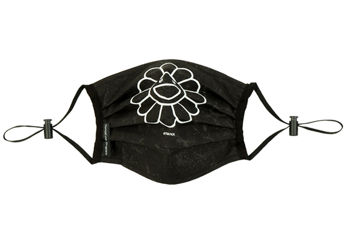 Takashi Murakami Kaikai Kiki Flower Face Mask Black/White - vue secondaire A
