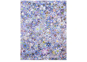 Takashi Murakami Skulls & Flowers Blue Signal Jigsaw Puzzle (875 Pieces) - vue 360