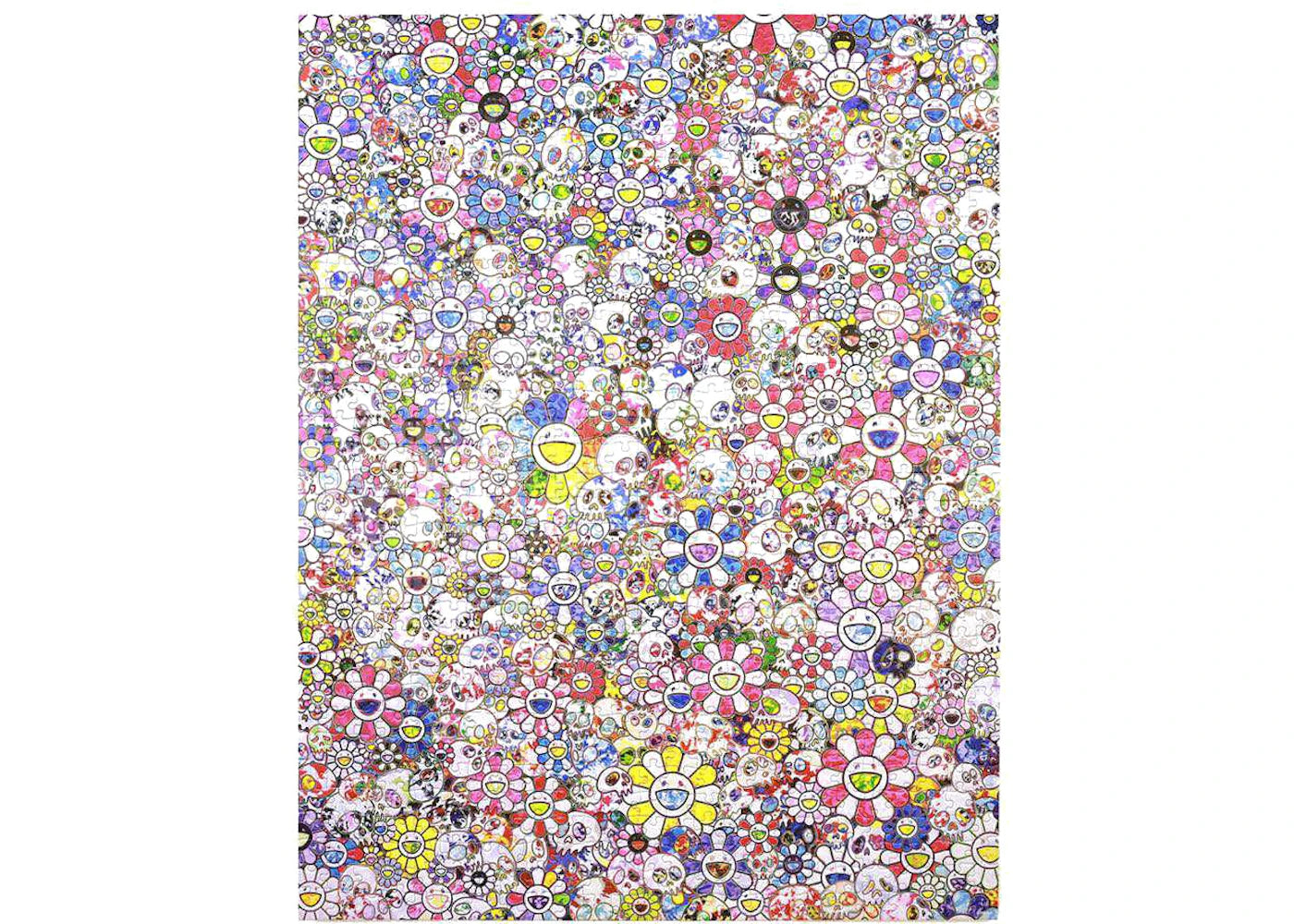 Takashi Murakami Skulls & Flowers Castle Wall In The Sky (875 Pieces) Jigsaw Puzzle Multi - vue secondaire B