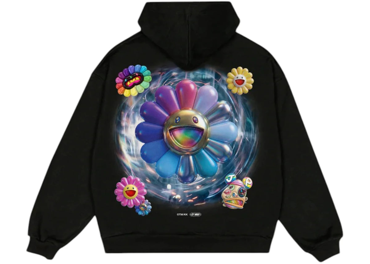 Takashi Murakami x MNNK Bro. (Takashi Murakami x JP THE WAVY) Hoodie Black - vue secondaire B