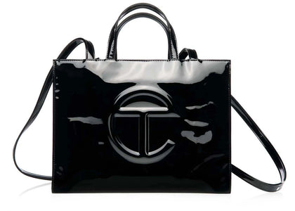 Telfar Medium Patent Shopping Bag Black sneakers - authentic Telfar shoes