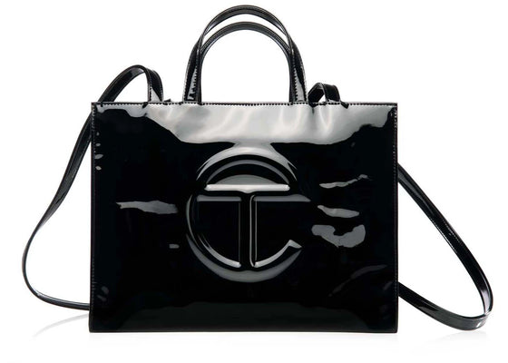 Telfar Medium Patent Shopping Bag Black sneakers - authentic Telfar shoes