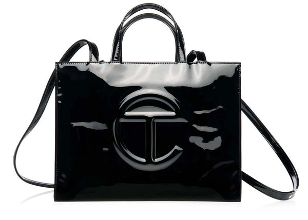 Telfar Medium Patent Shopping Bag Black sneakers - authentic Telfar shoes