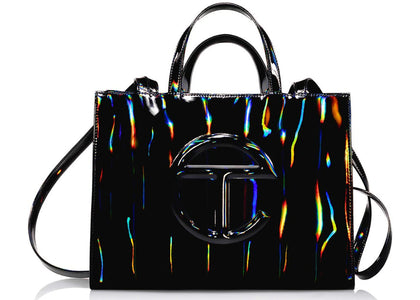 Telfar Medium Shopping Bag Black Rainbow - authentic Telfar product
