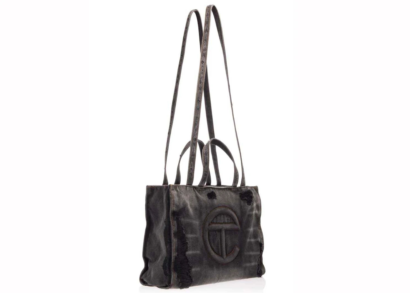 Telfar Medium Shopping Bag Distressed Black - vue secondaire A