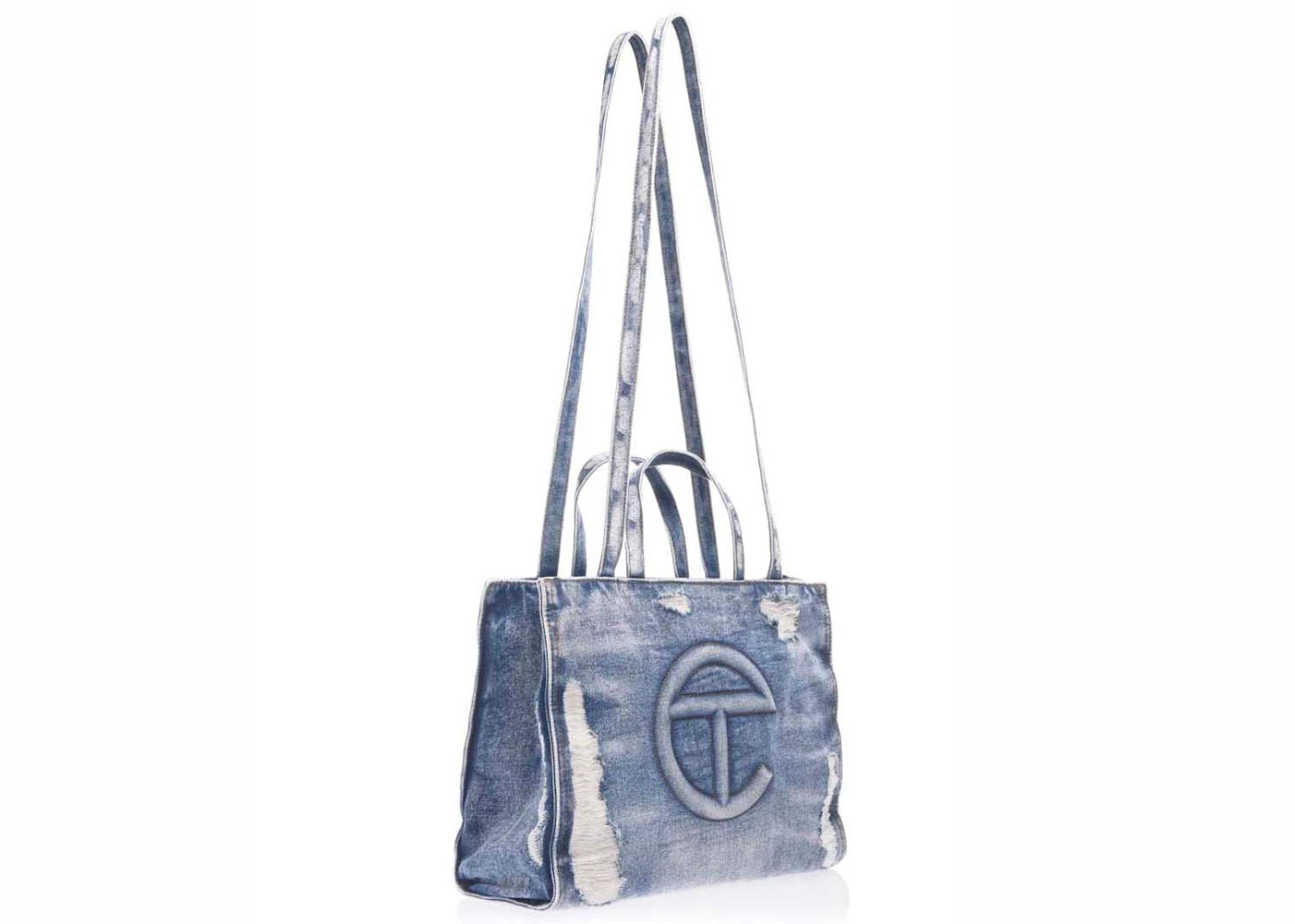 Telfar Medium Shopping Bag Distressed Blue - vue secondaire A