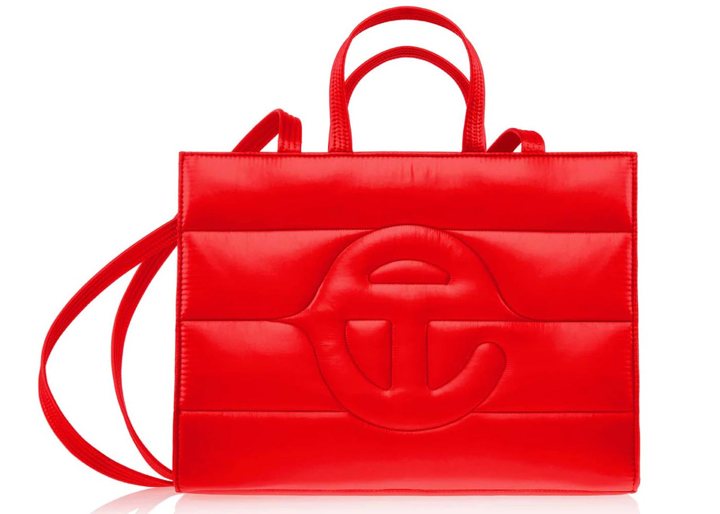 Telfar Medium Puff Shopper Red - vue 360